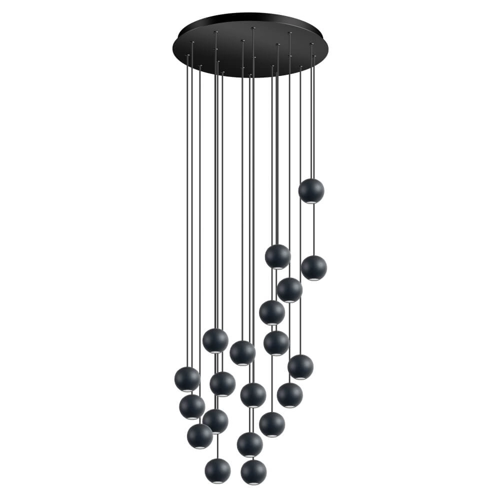 Design pendant lamp Grace 20-light black