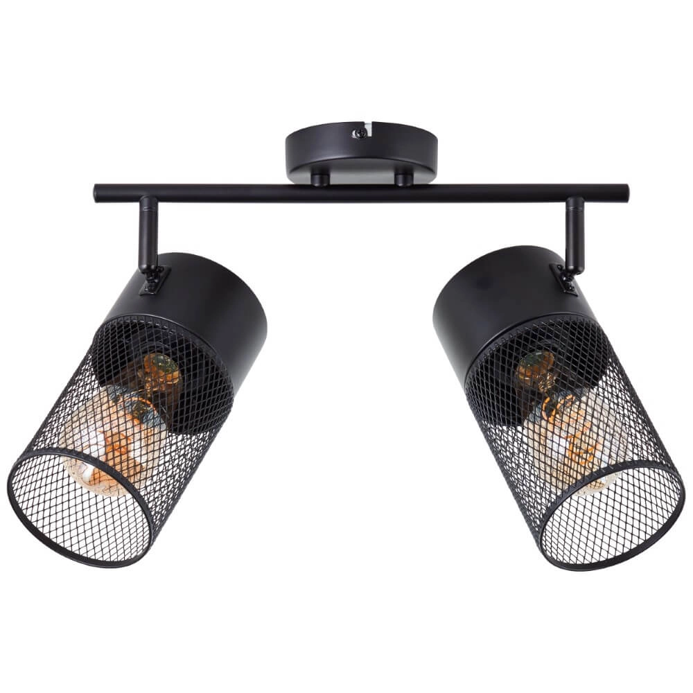 Black ceiling lamp Kamolo 2x E27 Brilliant 4004353409400