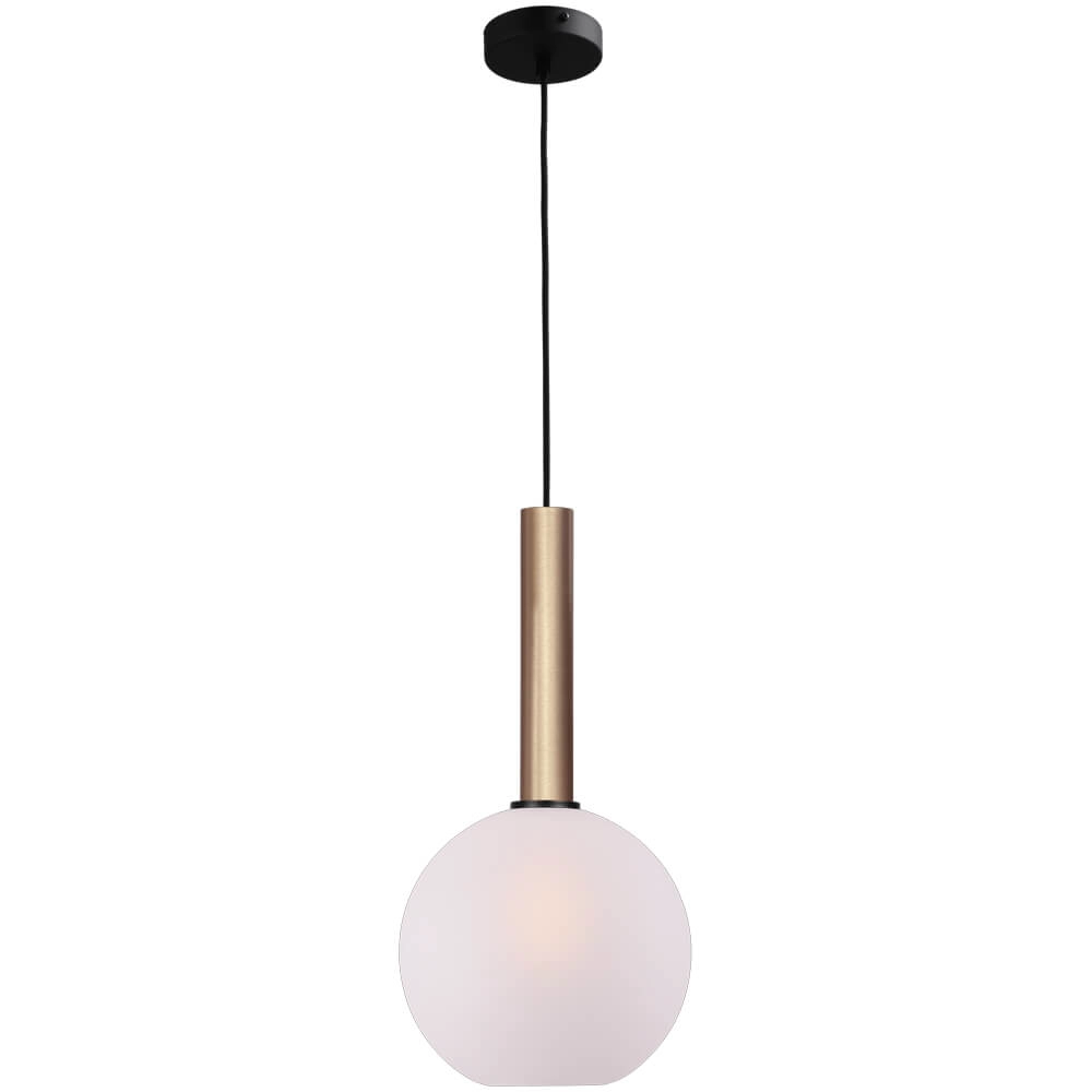 Hanging lamp Ø 25cm Bella 2 Brass gold with matt white glass