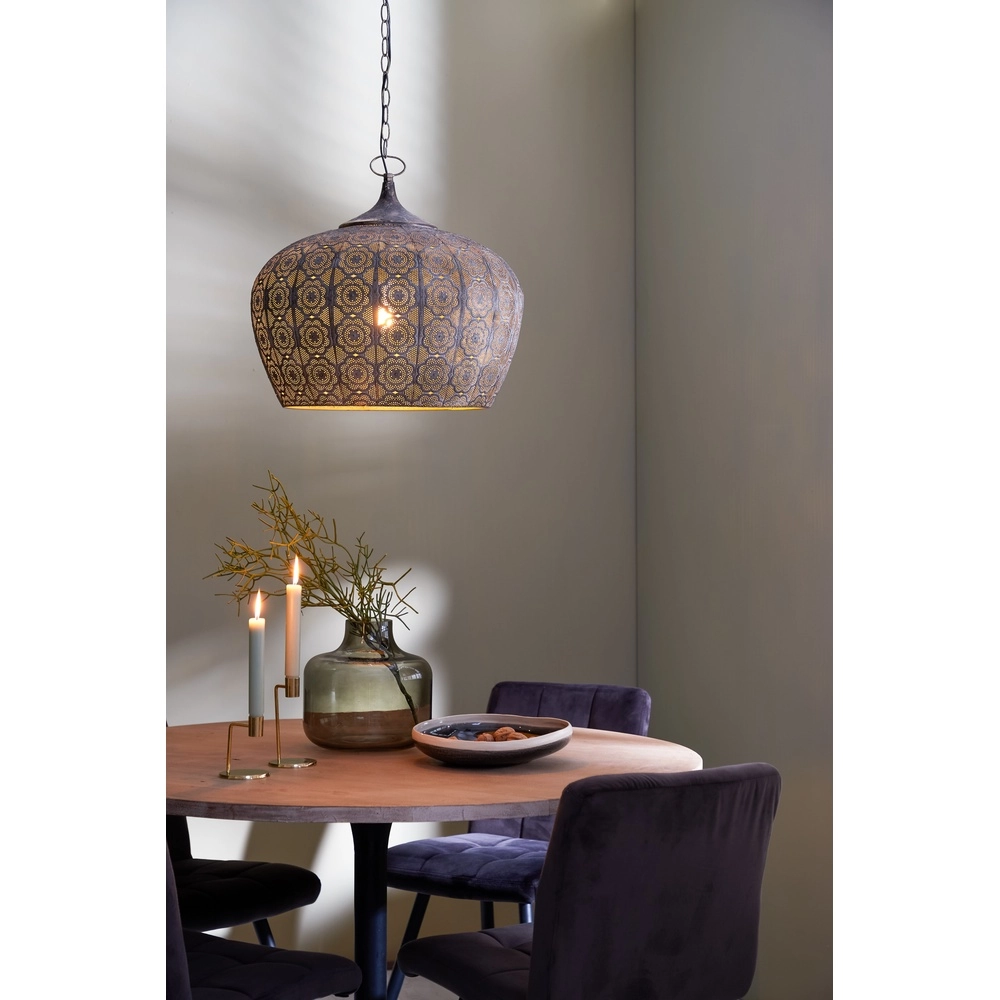 Pendant lamp Emine Ø 51.5cm brown Light & Living 8717807195359