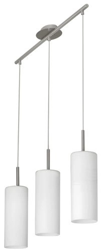 Pendant lamp Troy 3 3-light metal gray with white