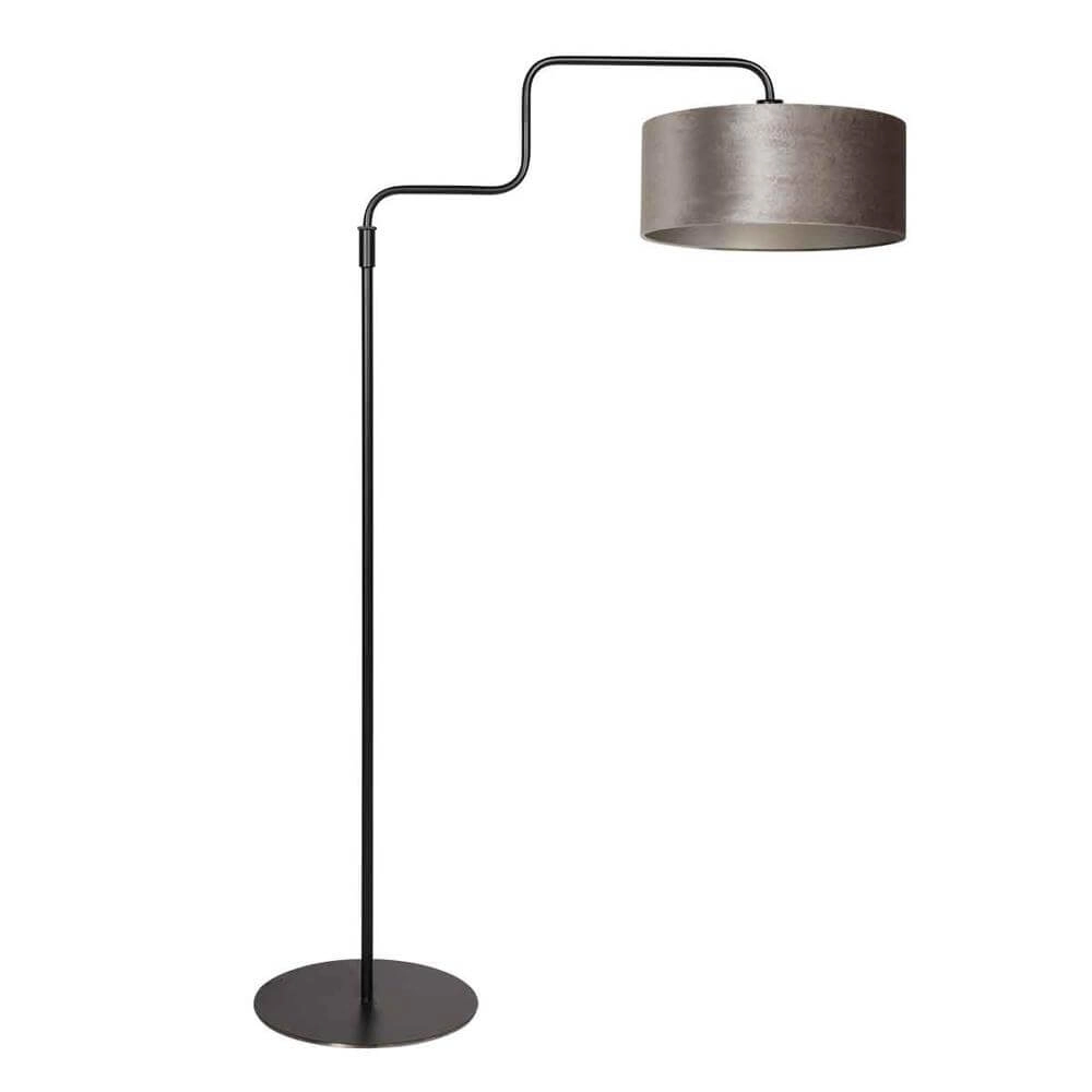 Floor lamp Bloeba black with silver cap