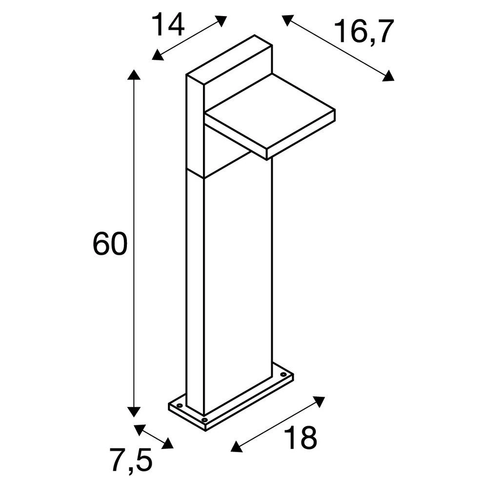 Terrace lamp Abridor 60cm SLV 4024163231824