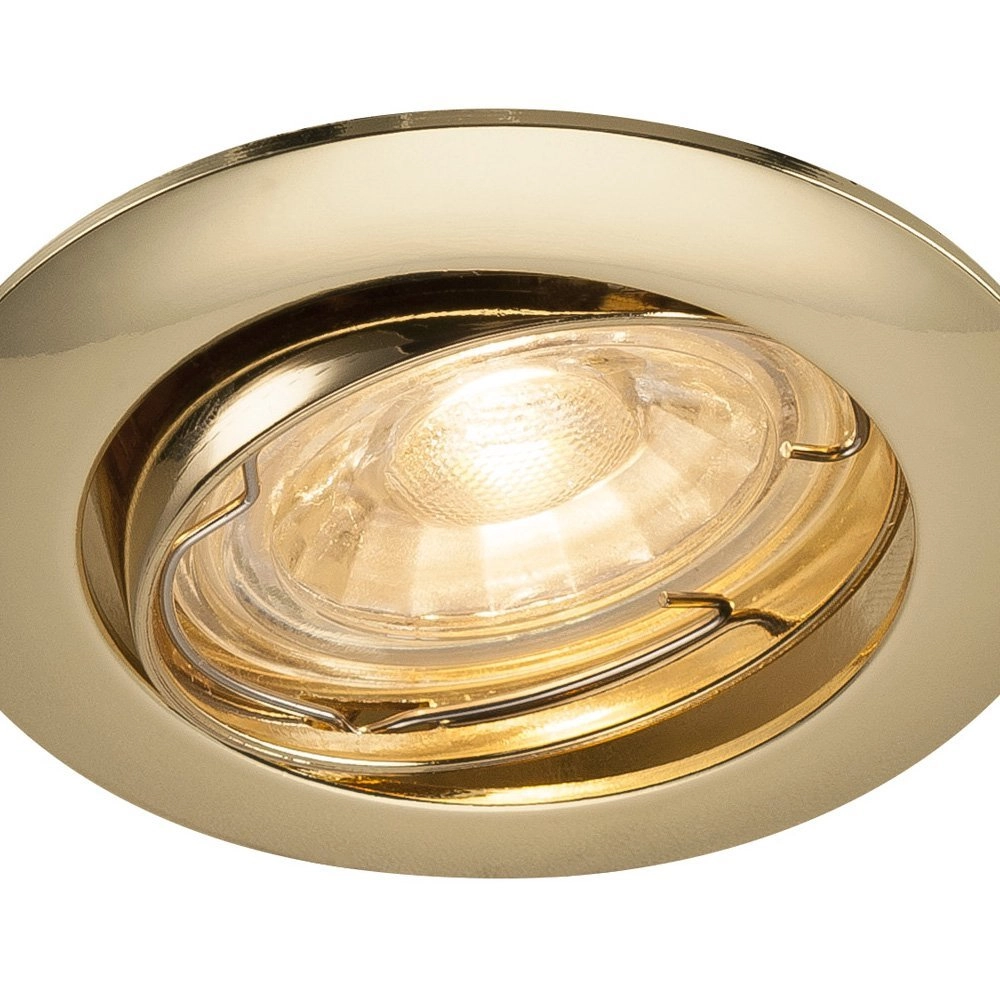 Directional recessed spotlight Pika GU10 8.3cm round brass SLV 4024163190121