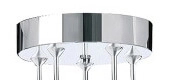 Vide pendant lamp Ice Cube 5x5w - 3000K - 18cm metallic grey Searchlight 5053423102054