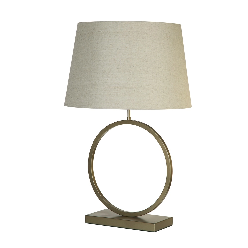 Table lamp Elegant bronze with cream cap