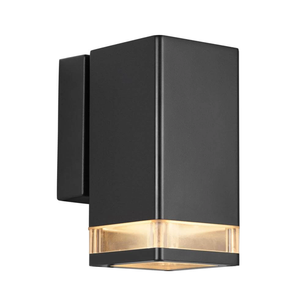 Black wall lamp Elm angular