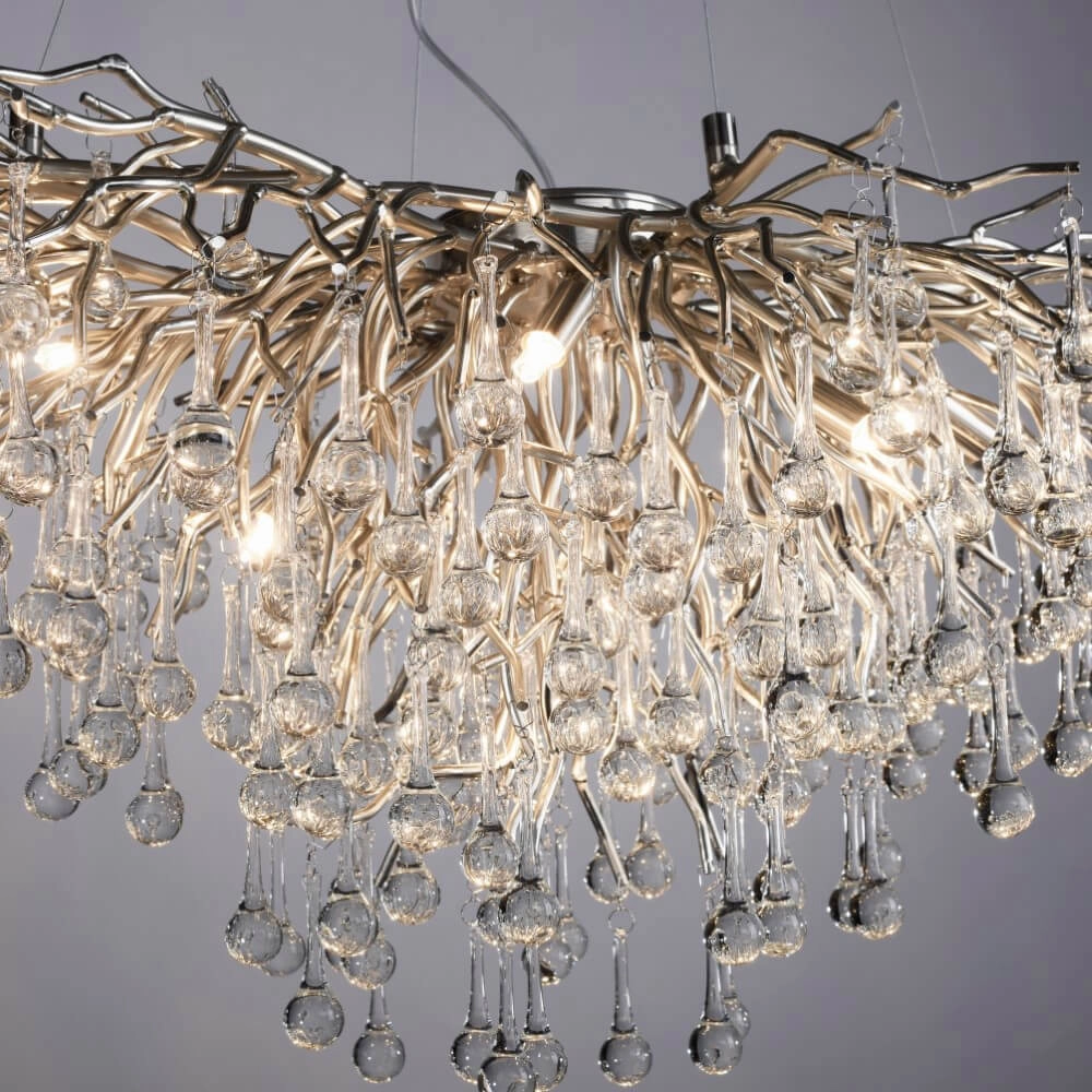 Unique chandelier Icicle metal Paul Neuhaus 4012248352137