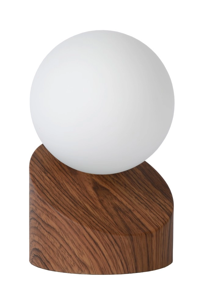 Design table lamp Len dark wood look Lucide 5411212450586