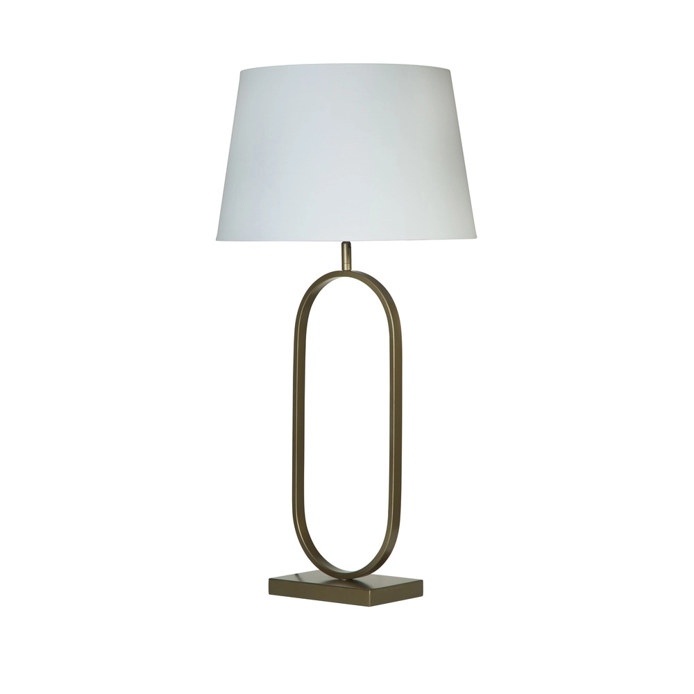 Table lamp Modish bronze with white cap