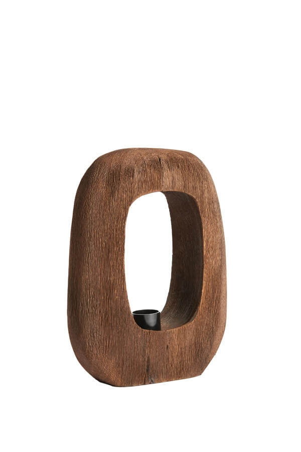 Dark wood table lamp Kelafo 24 x 30cm Light & Living 8717807691073
