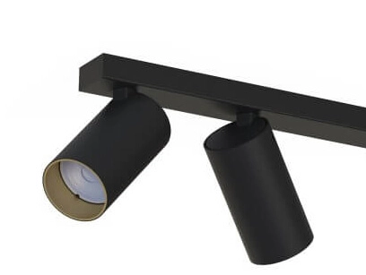 3-light surface-mounted spotlight Mono black with gold inside Lyora 5903139776790