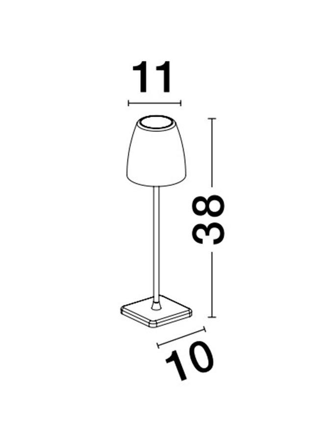 Rechargeable table lamp Colt 38cm grey Lyora 5212017444899