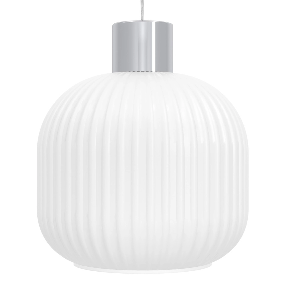 Design pendant lamp Dasmina chrome with white Ø 20cm