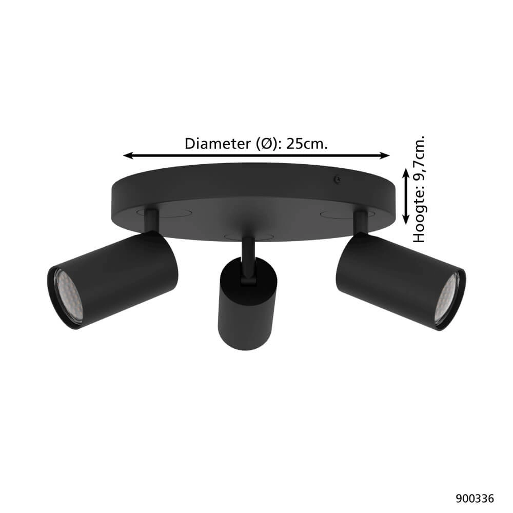 Ceiling lamp Zigbee Telimbela-Z Ø 25cm black Eglo 9008606239948