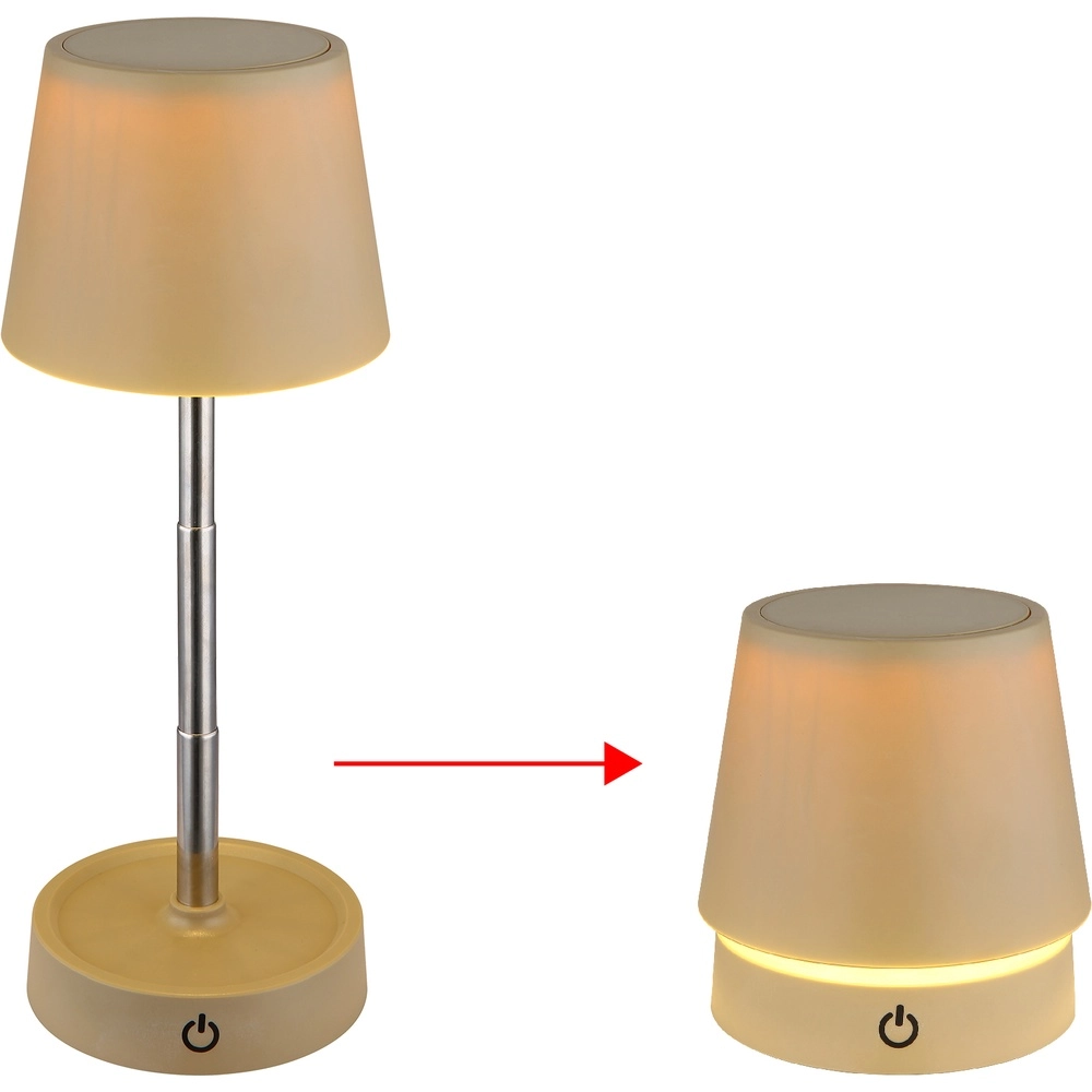 Modern table lamp Carlos Sand Brown Rechargeable Globo 9007371453061