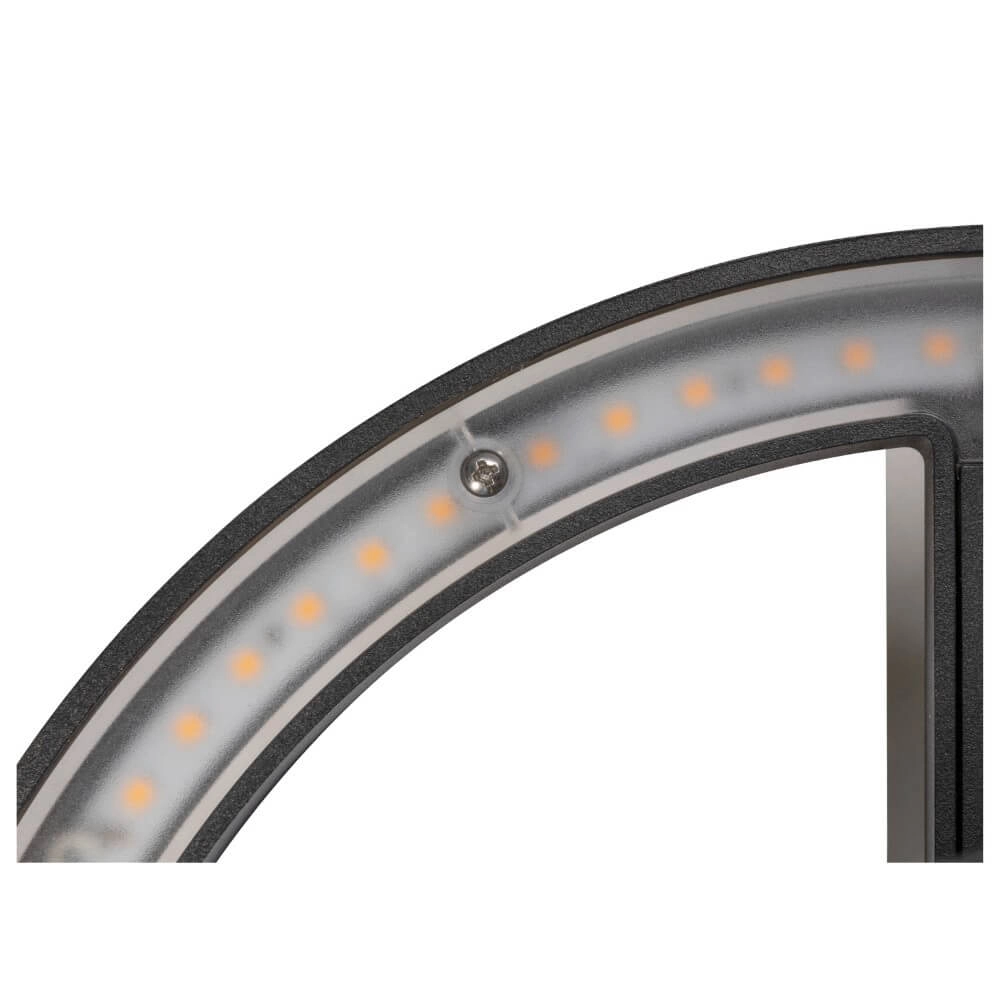 Sleek outdoor lamp Q-Ring with sensor - black SLV 4024163290746