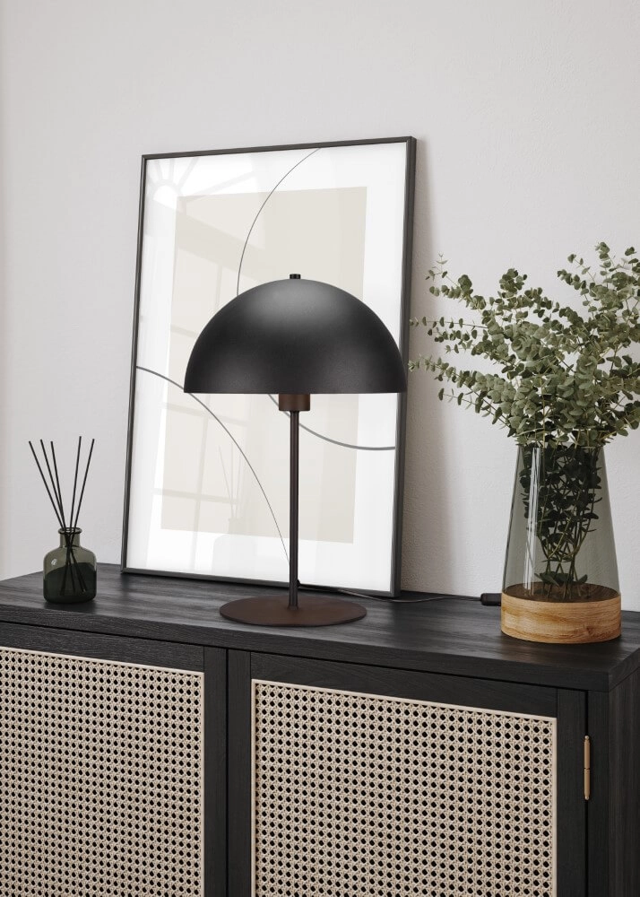 Black table lamp Nola design Trio 4017807560848