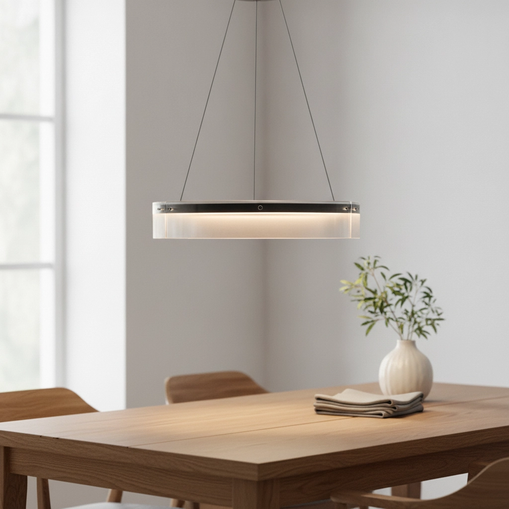 Design pendant lamp Pauline black with glass Ø 70cm