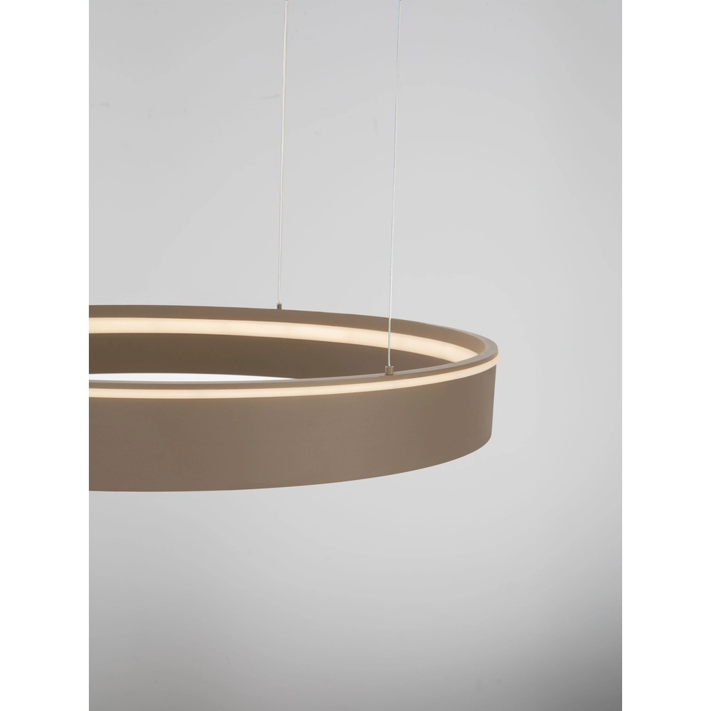Modern pendant lamp Olivia sand brown Ø 78cm Lyora 5212017494191