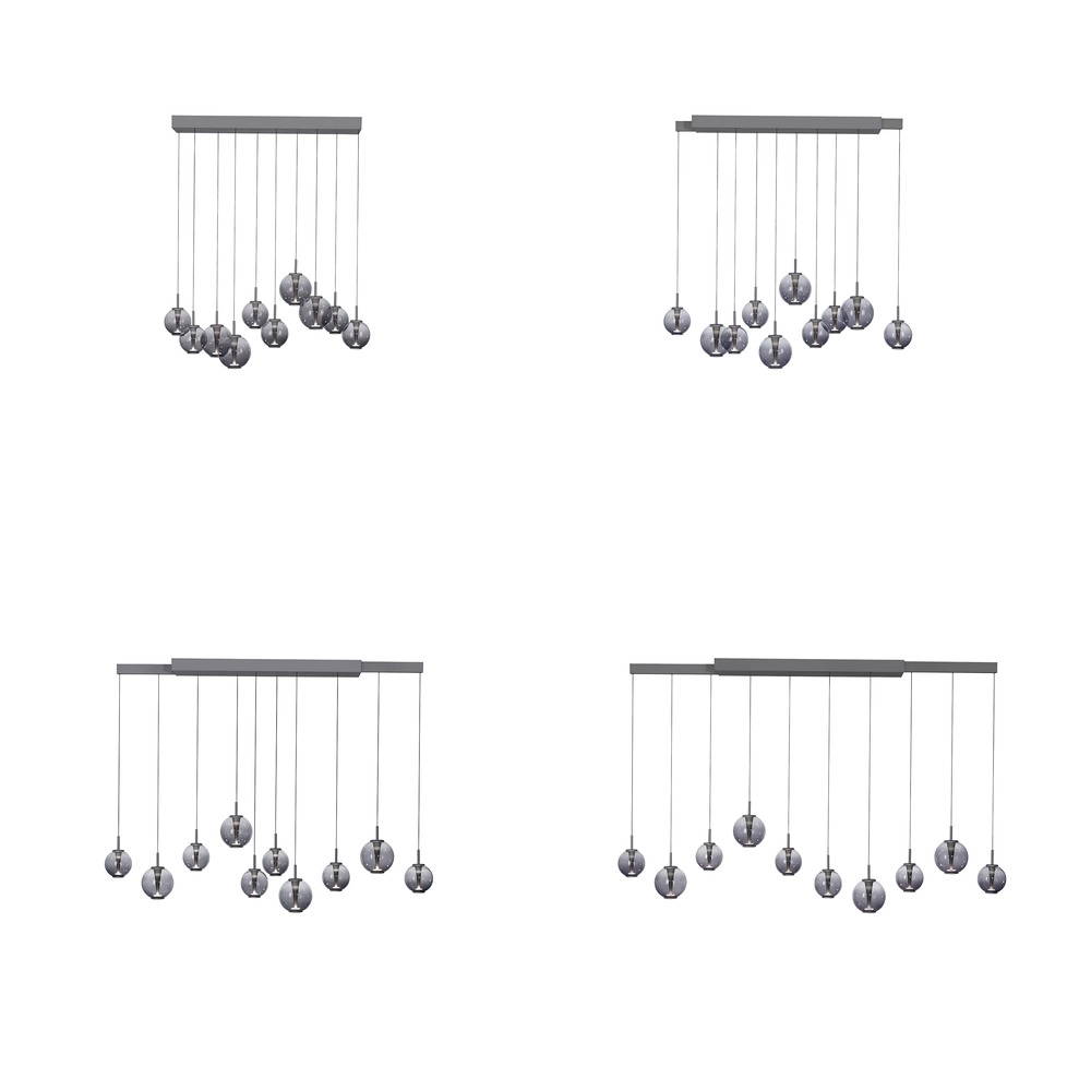 Pendant lamp Pure E-Infinty Mystic Grey with smoke glass Paul Neuhaus 4012248397862