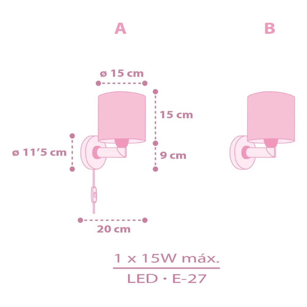 Wall night light Fairy Dreams pink Dalber 8420406424996