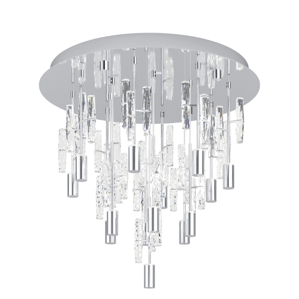 Unique ceiling lamp Alemdina chrome 3-step CCT