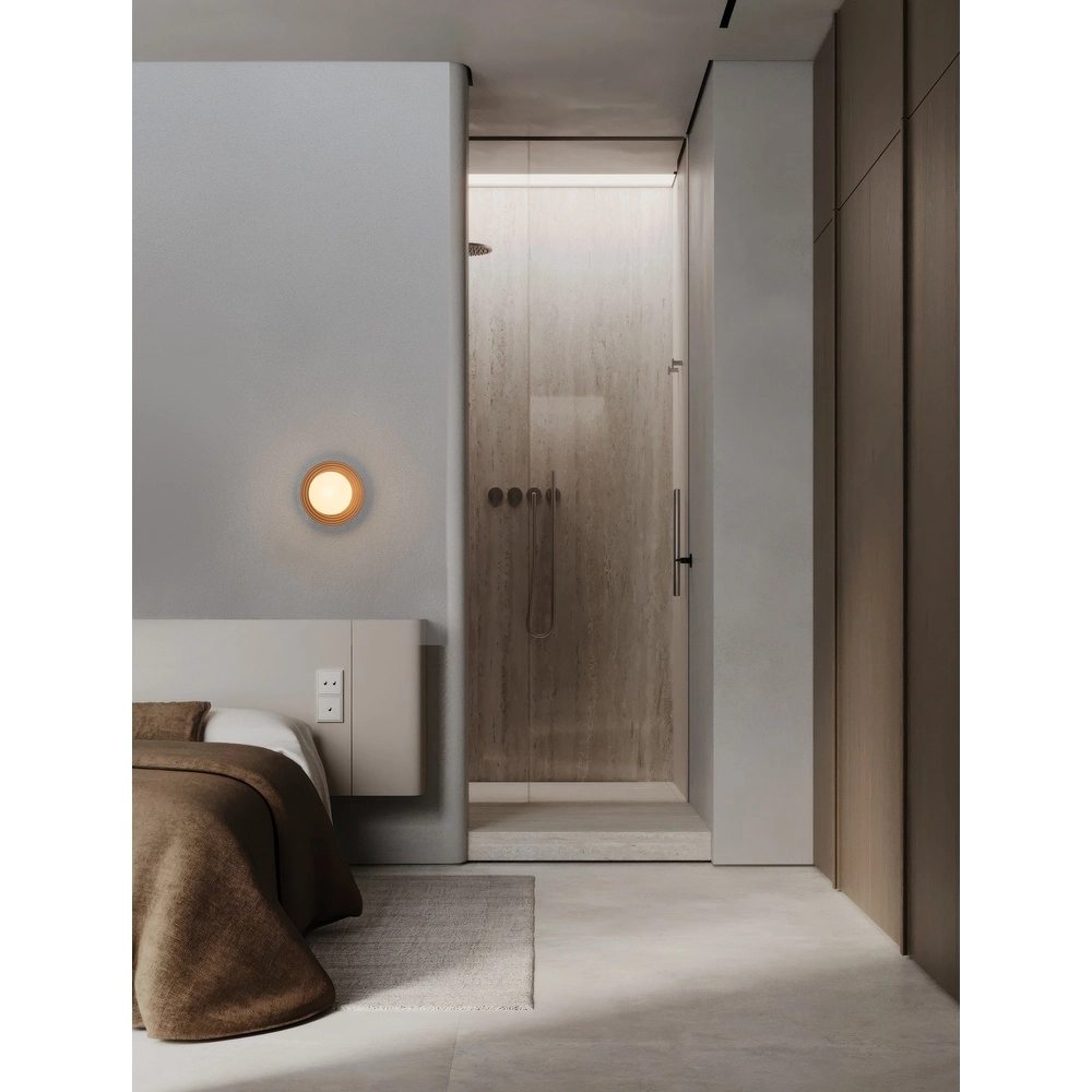 Wall lamp Orbique mocha brown Ø 22cm Lyora 5212017483874