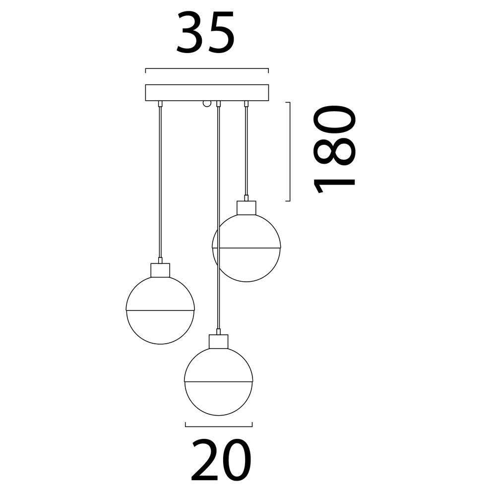 Design pendant lamp Opera 3-light beige terra Ø 35cm Masterlight 8718121424231