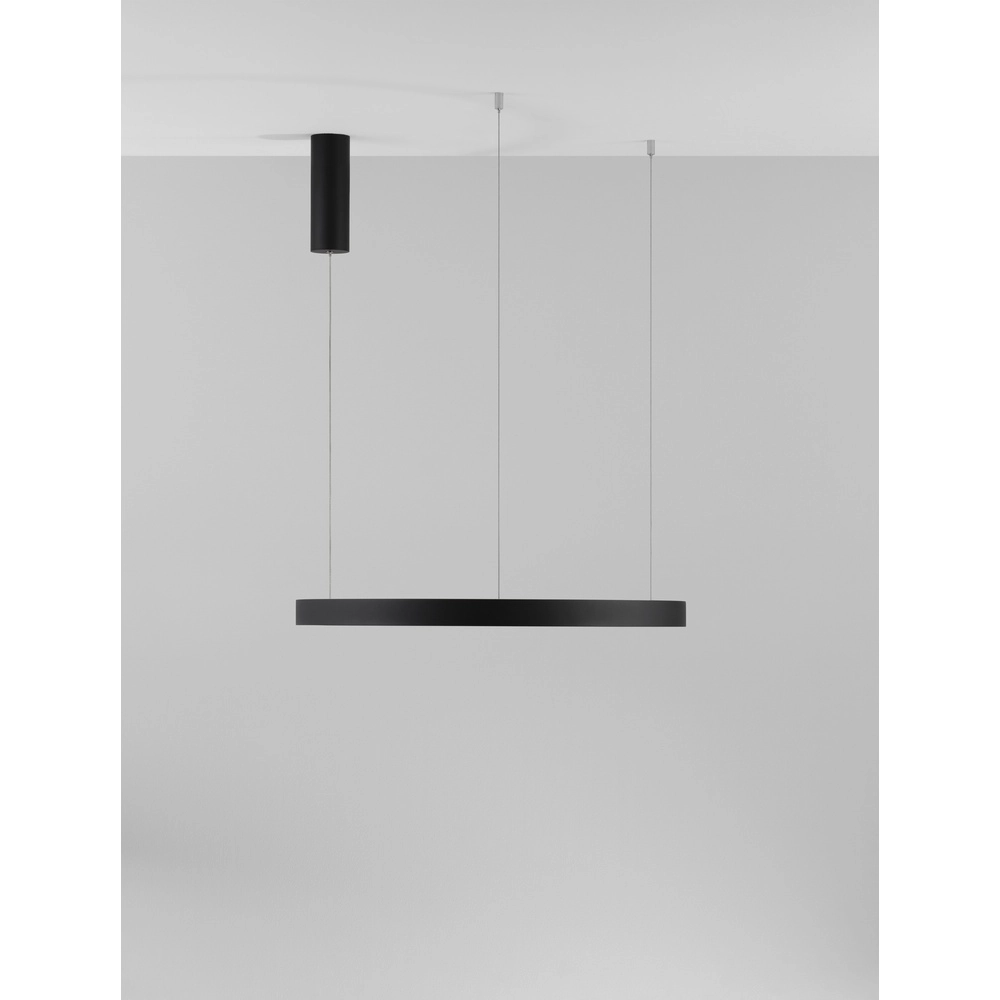 Round pendant lamp Perrine black Ø 60cm Lyora 5212017438416