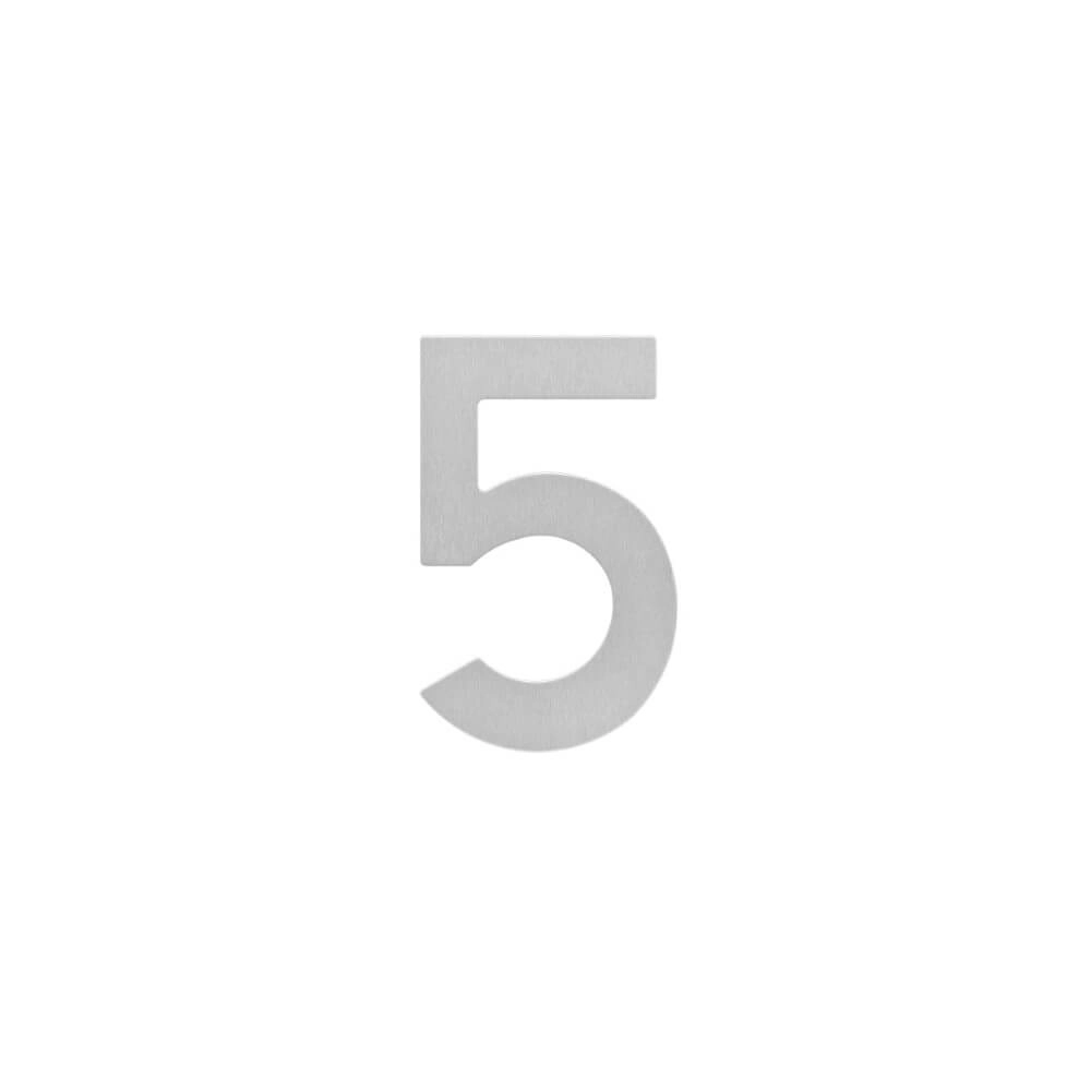 House number 5 Numbra 150x2mm stainless steel