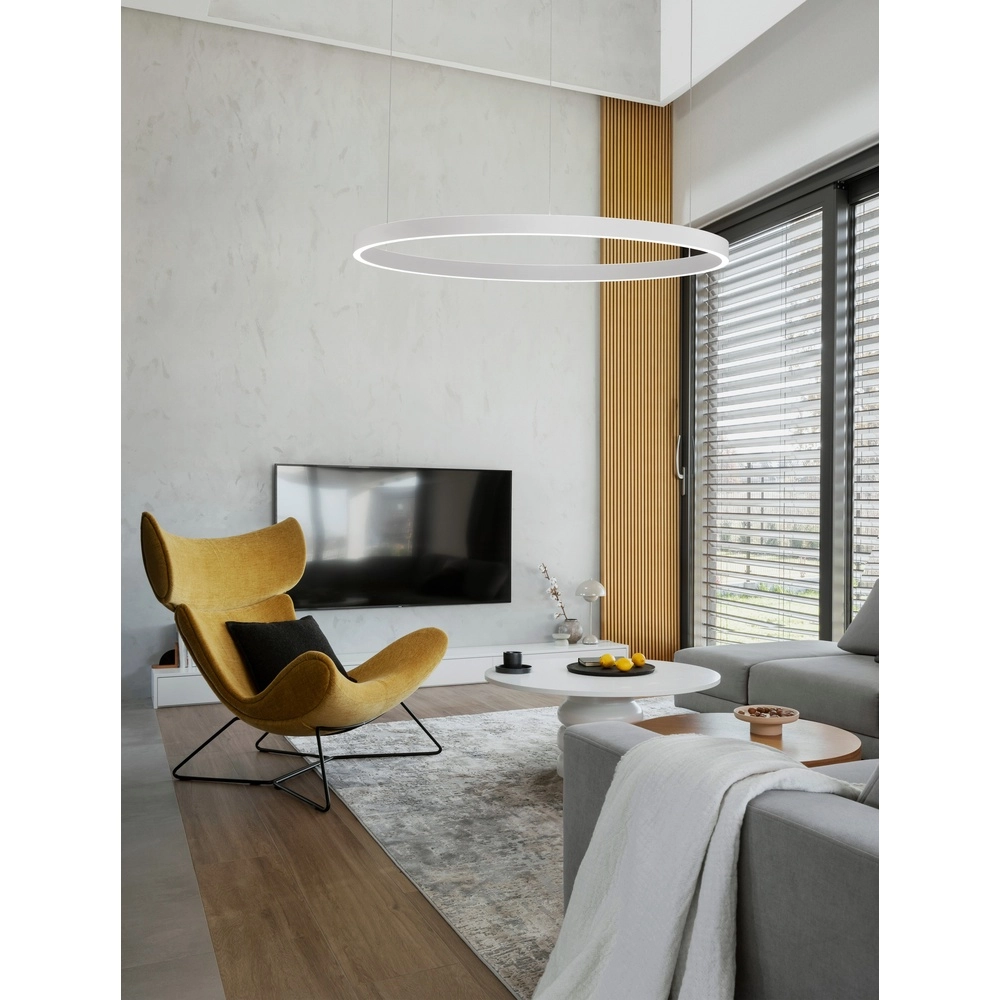 Design pendant lamp Elowen white Ø 98cm Lyora 5212017439123