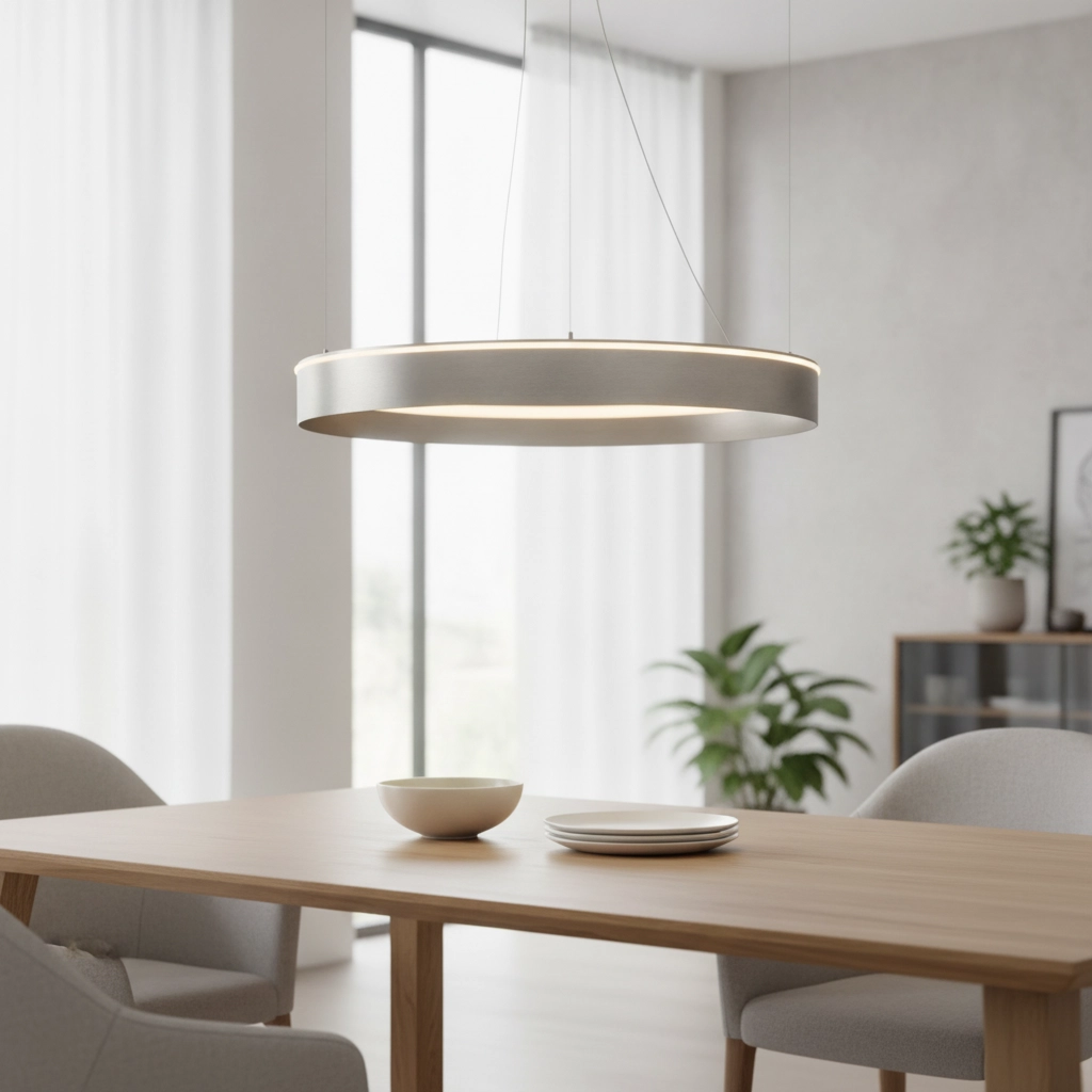 Modern pendant lamp Olivia nickel Ø 78cm