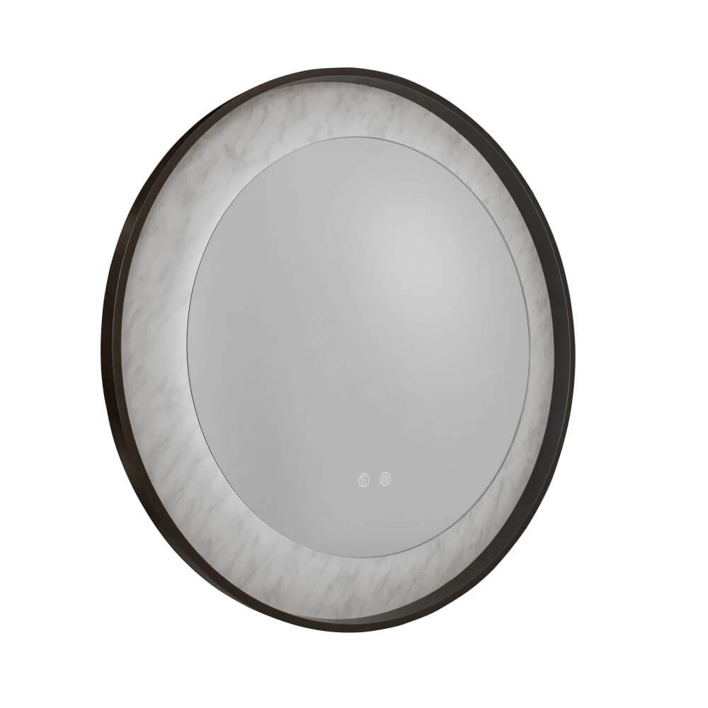 Bathroom mirror Luxo Black with light Searchlight 5053423272092