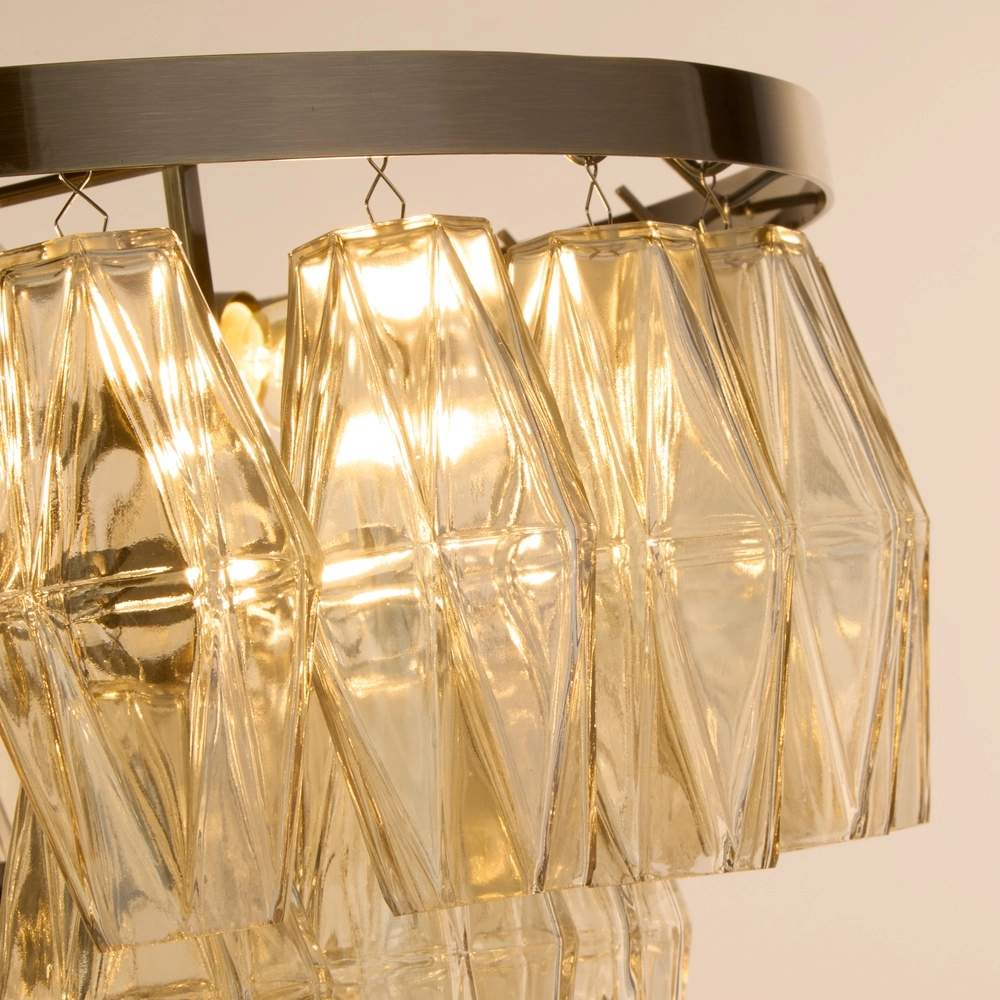 Pendant lamp Alba antique brass Ø 48cm