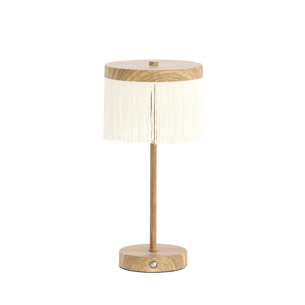 Rechargeable table lamp Diny Wood look with white Light & Living 8717807816360