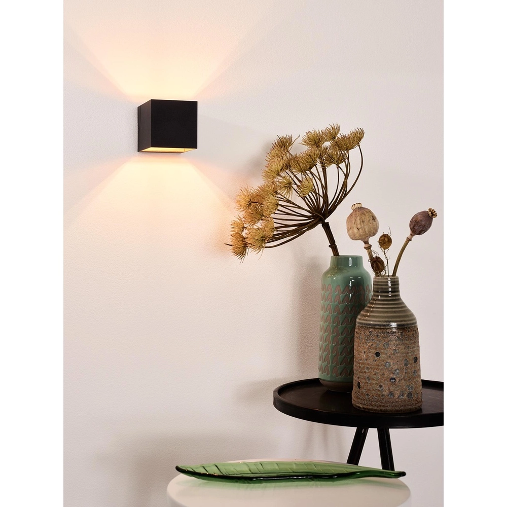 Design wall spot Devi Square Black Lucide 5411212092274