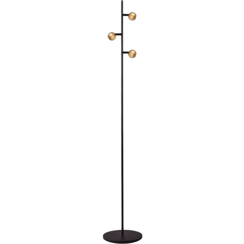 3-light floor lamp Talana black with gold