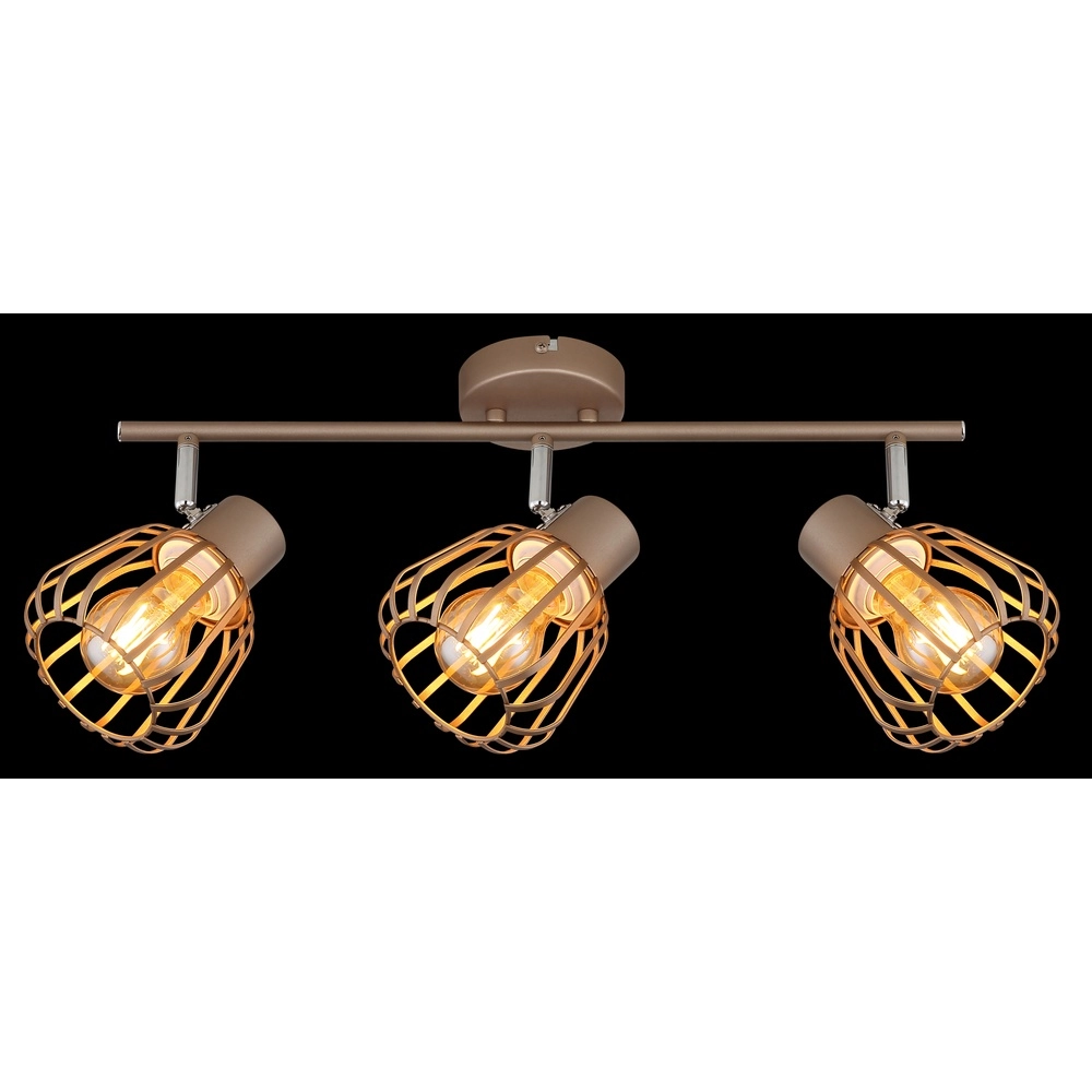 Ceiling lamp Olin 3-light coffee brown Globo 9007371589579