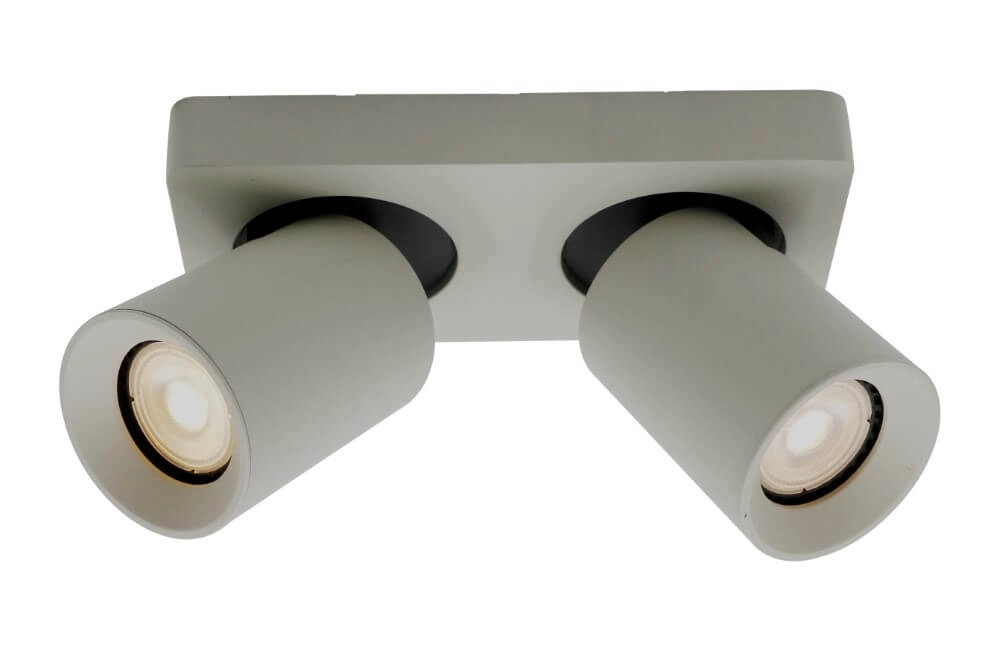 Directional surface-mounted spotlight Megano double gray