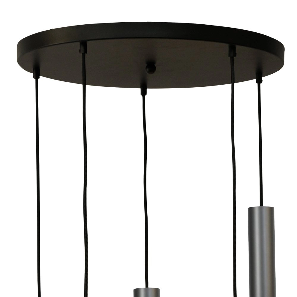 Black hanging lamp Run 5-light gunmetal cylinders Masterlight 8718121222141