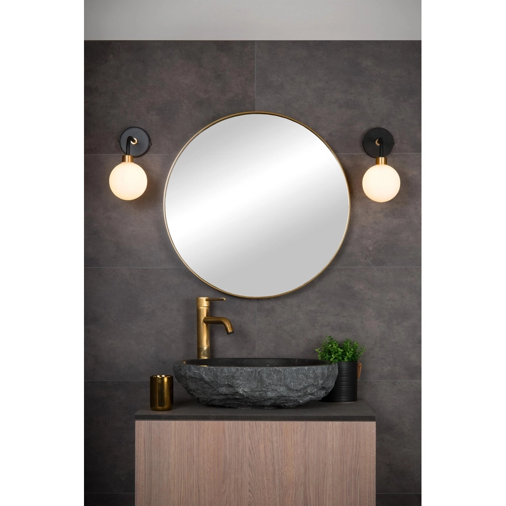 Wall lamp Berend black and white Lucide 5411212302632