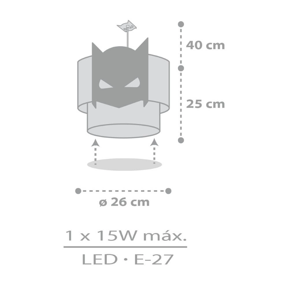 Children's room pendant lamp Dark Hero Ø 26cm Dalber 8420406002781