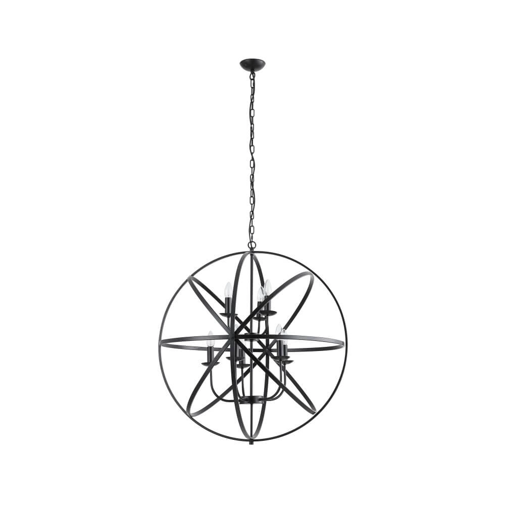 Antique pendant lamp Orbit 8-light black