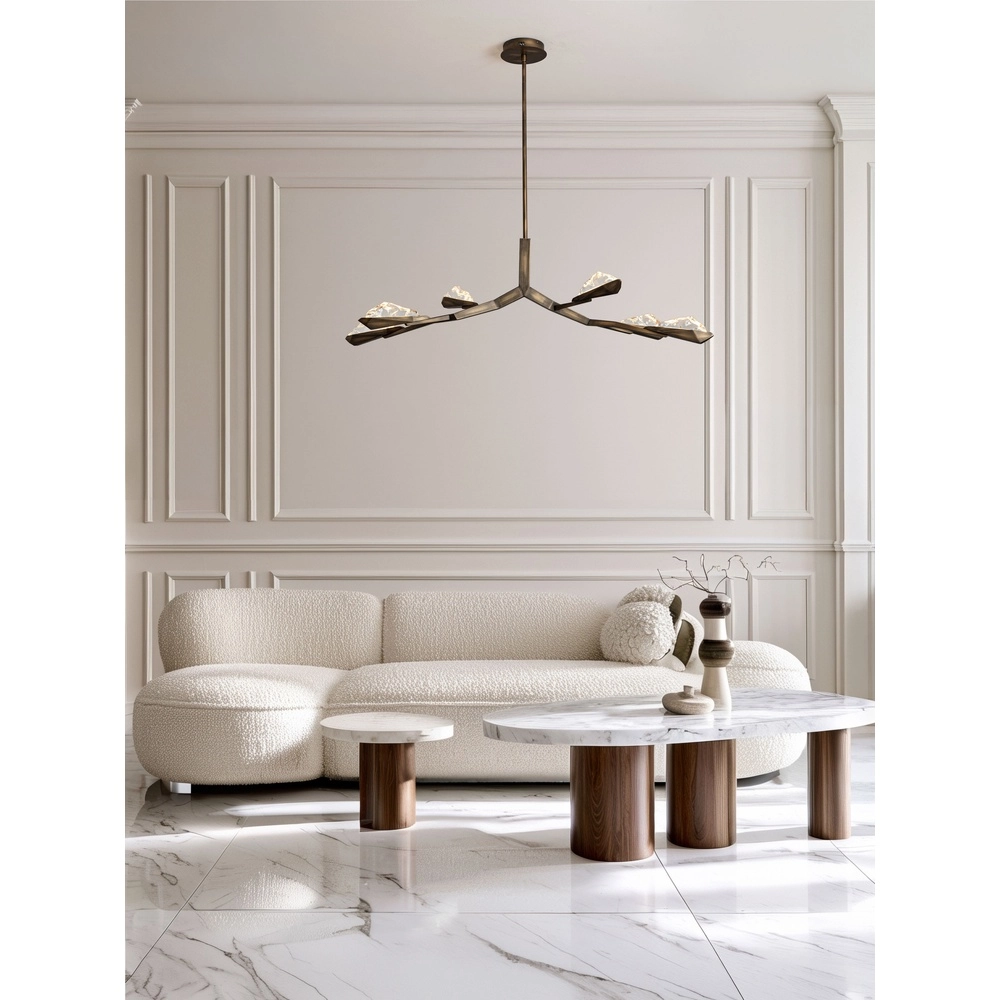 Antique pendant lamp Greta antique brass 137.5cm