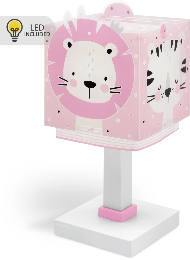 Children's room table lamp Baby Jungle pink
