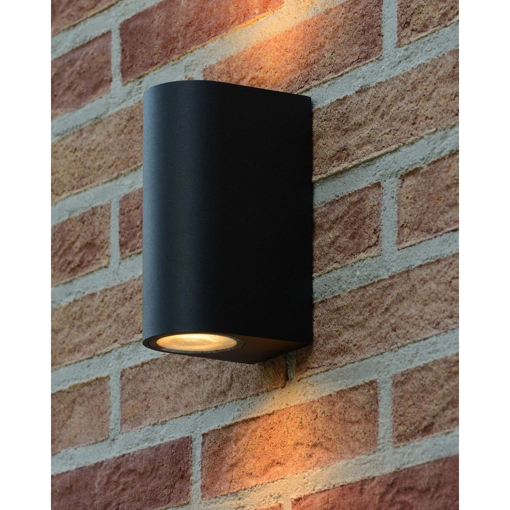 Wall spotlight Zaro IP44 up & down black Lucide 5411212690104