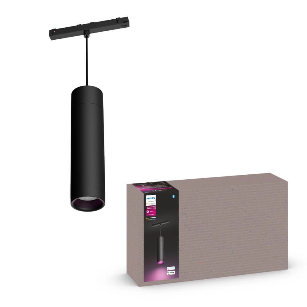 Hue Perifo - White and color extension hanging lamp black Philips 8719514407480