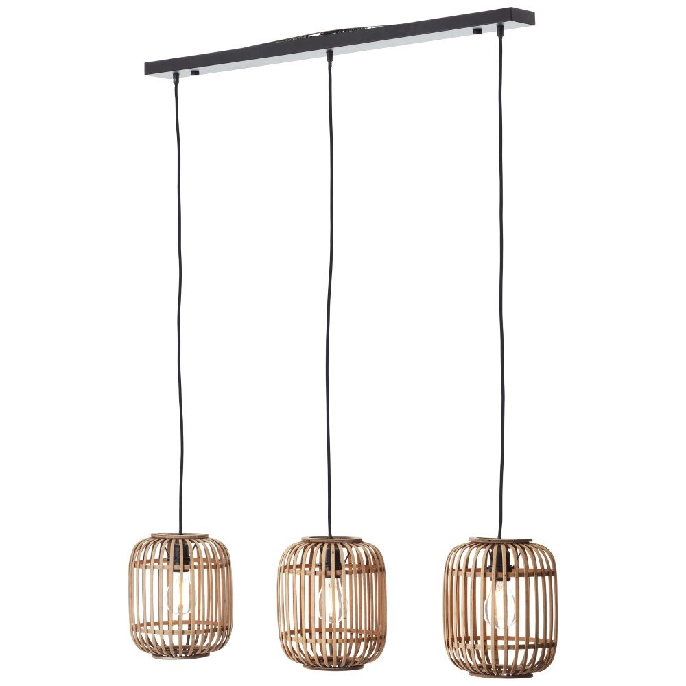 Dining room pendant lamp Woodrow black Brilliant 4004353347559