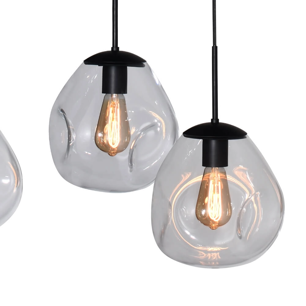 Hanging lamp Lava 6x clear glass Ø 24cm Masterlight 8718121286181